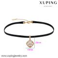 44051 Wholesale fashion ladies jewelry simple design leather choker necklace